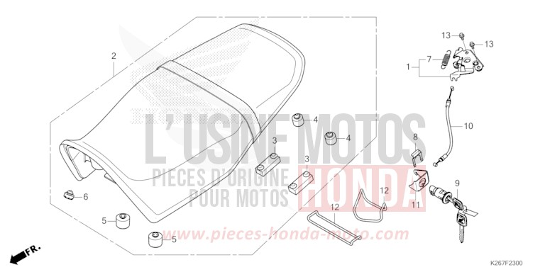 SEAT for MSX GROM A FORCE SILVER METALLIC (NH411) from 2021